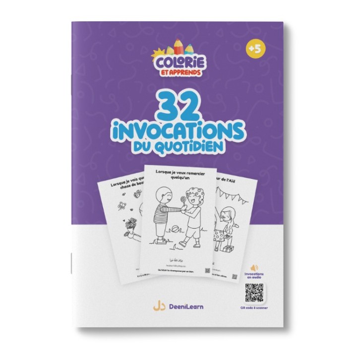 COLORIE ET APPRENDS : 32 INVOCATIONS DU QUOTIDIEN + AUDIO INCLUS (DEENILEARN)