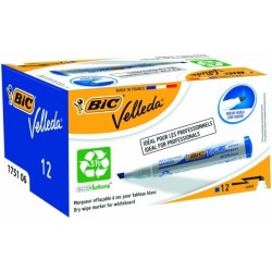 MARQUEURS BIC VELLEDA 1751 BLEU POINTE BISEAUTEE