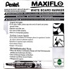 BOITE DE 12 MARQUEURS BISEAUTÉE NOIR MAXIFLO (PENTEL)