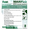 BOITE DE 12 MARQUEURS BISEAUTÉE VERT MAXIFLO (PENTEL)