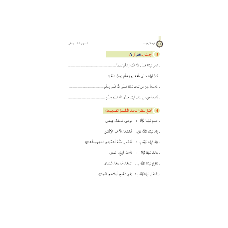 L’ISLAM NOTRE RELIGION NIVEAU 3 ( SANABEL )