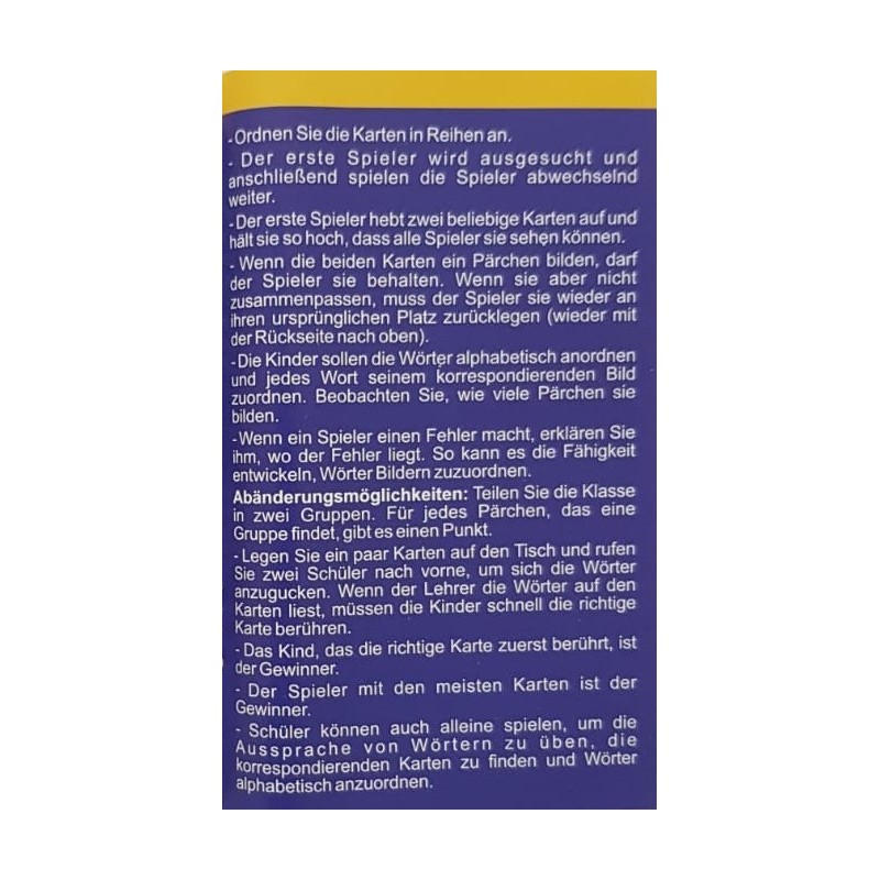 Jeu de mémoire - lettres arabes (58 Cartes )