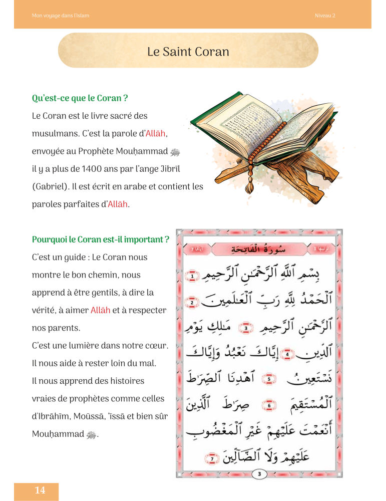 MON VOYAGE DANS L'ISLAM NIVEAU 2