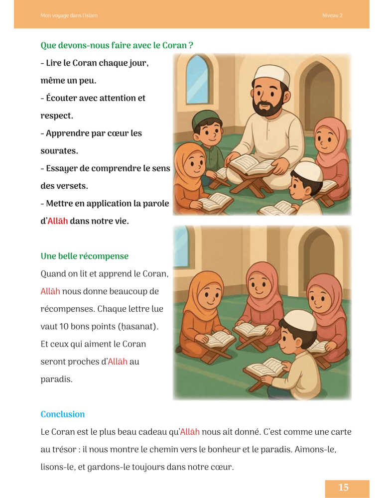 MON VOYAGE DANS L'ISLAM NIVEAU 2